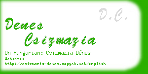 denes csizmazia business card