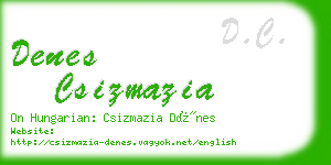 denes csizmazia business card